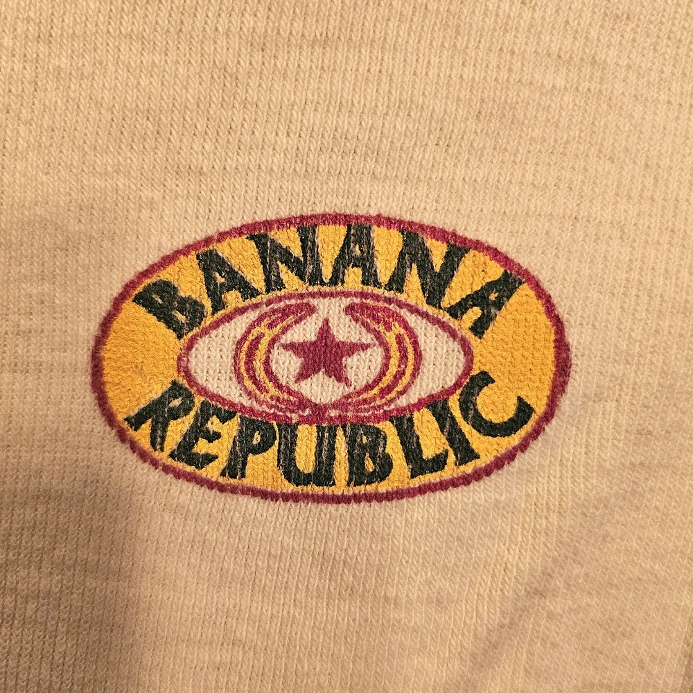 Banana Republic, long Sleeve, Henley button placket, collar. Circa 1982. - Picture 3 of 9